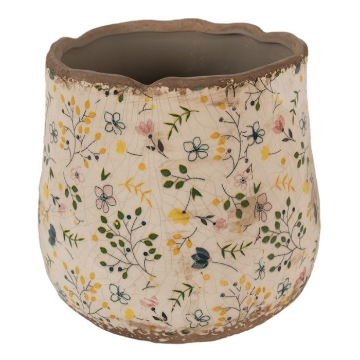 Pot de fleurs campagne chic