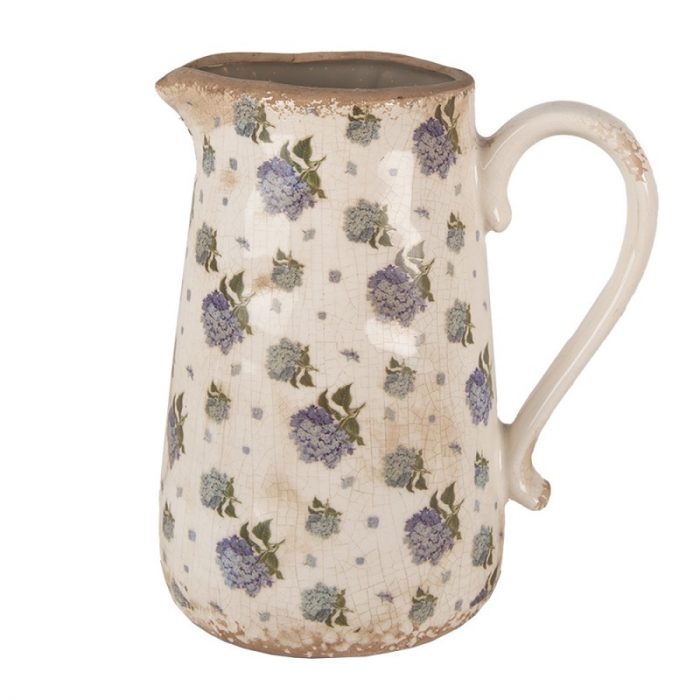 Pichet fleurs bleues