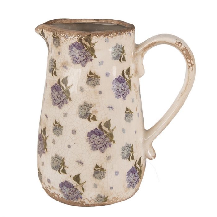 Pichet fleurs bleues