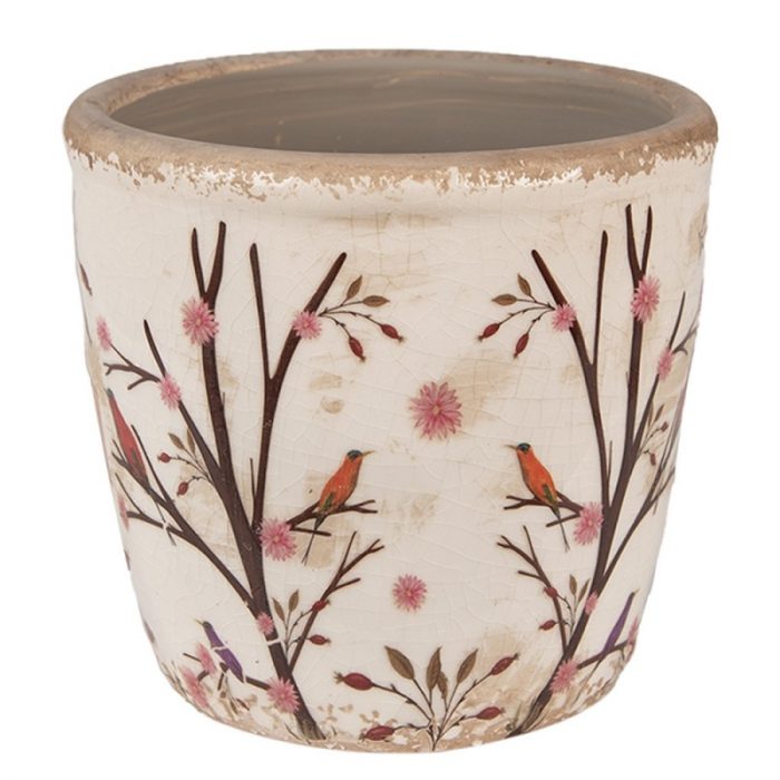 Pot de fleurs oiseaux