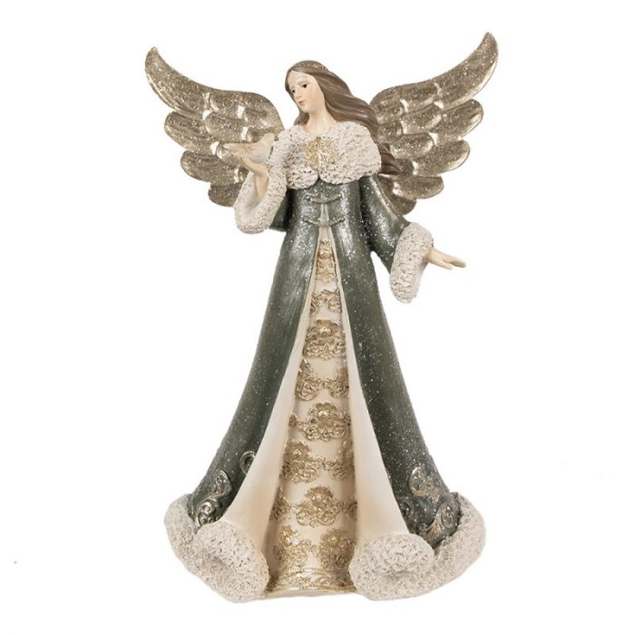 Ange décoratif gris
