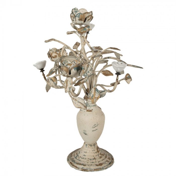 Chandelier fleurs céramique – Image 2