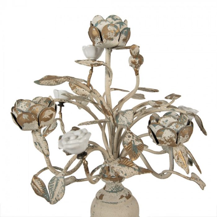 Chandelier fleurs céramique – Image 3