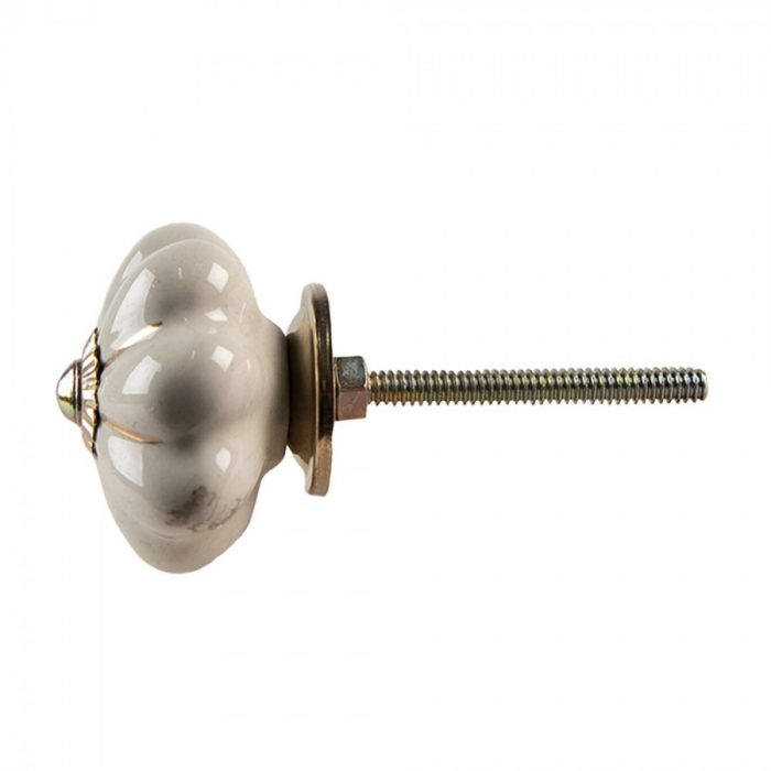 Bouton de porte beige or – Image 2