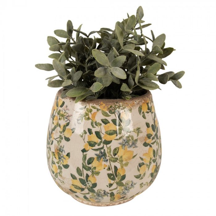Pot de fleurs en céramique citrons – Image 2
