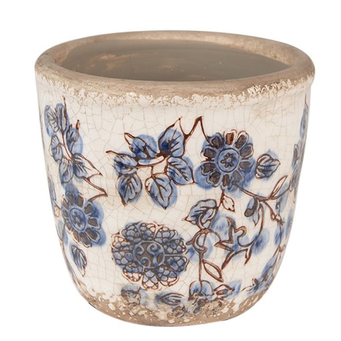 Pot fleurs bleues