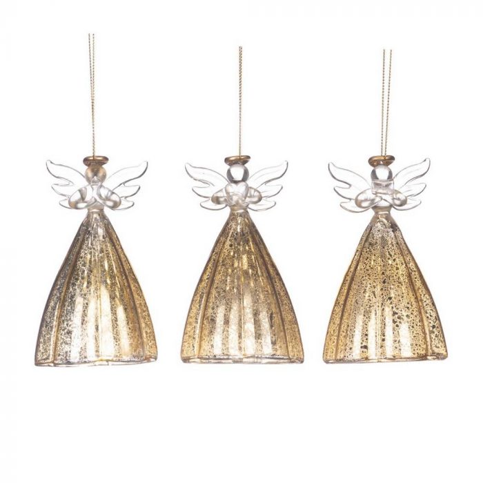 Ange doré en verre