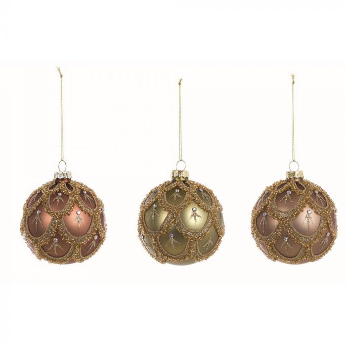 Set de trois boules de Noël