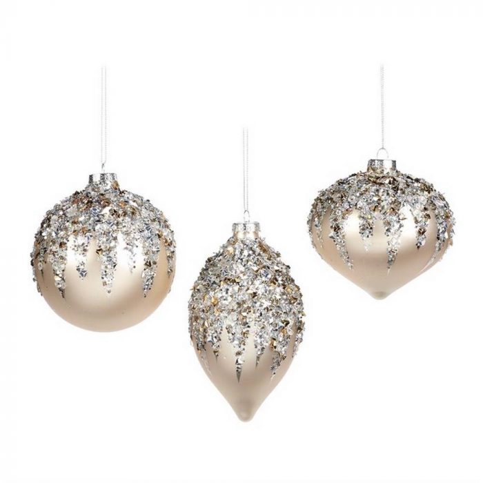 Lot de 3 boules de Noël