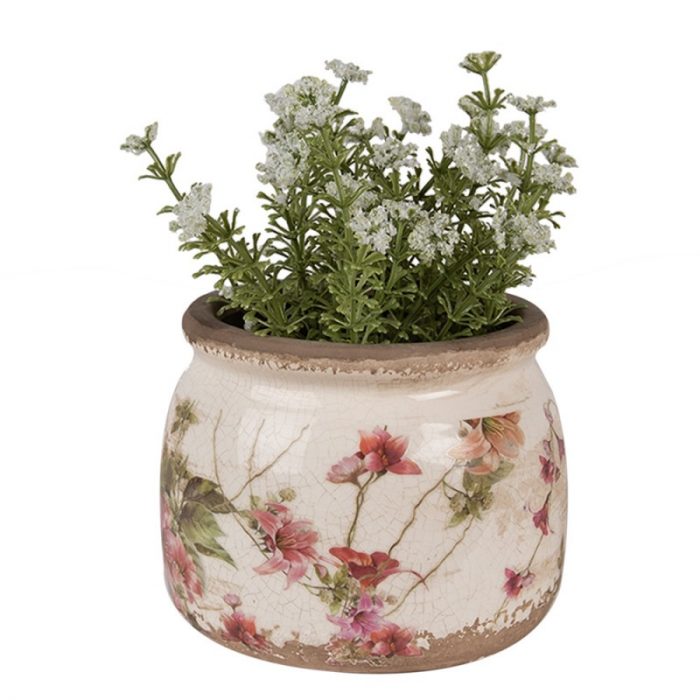 Pot d'intérieur fleurs roses – Image 2