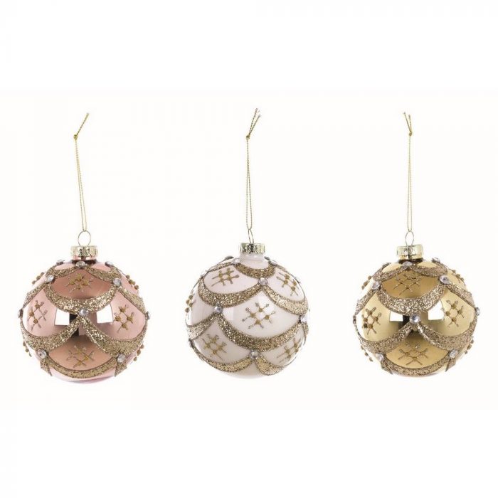 Lot de trois boules de Noël