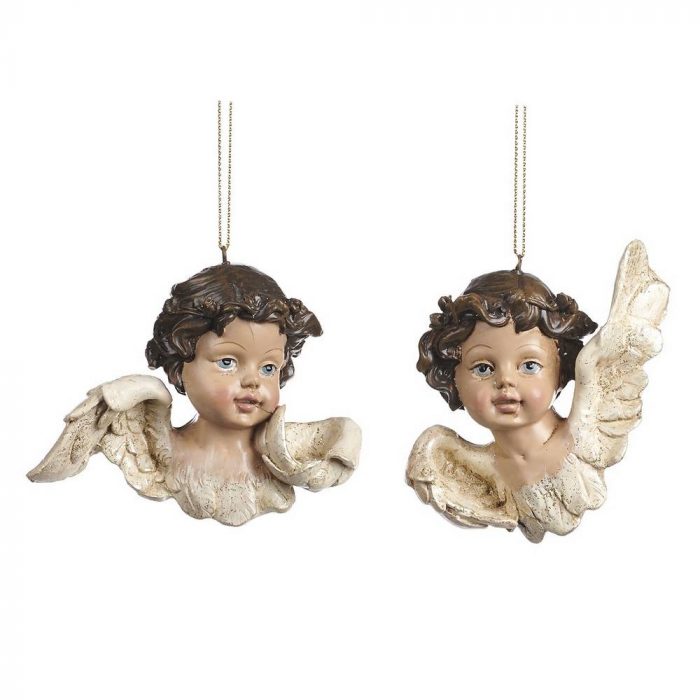 Lot de deux anges à suspendre