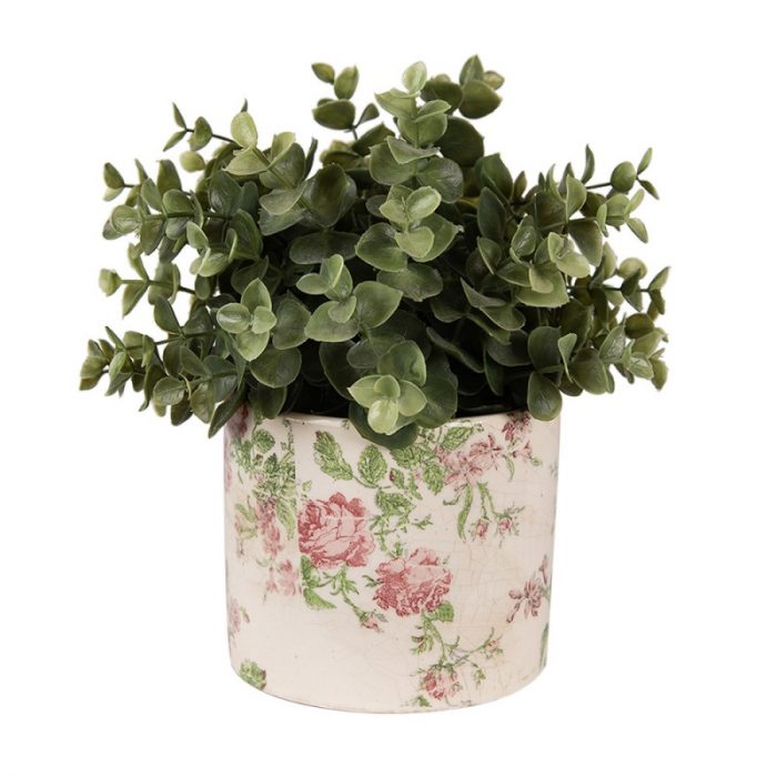 Pot de fleurs rond avec des roses – Image 2