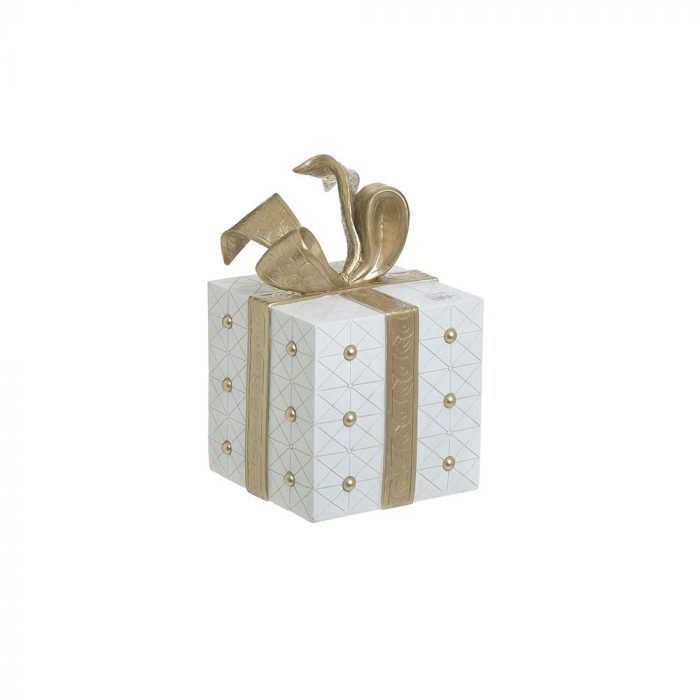 Cadeau en résine blanc et or