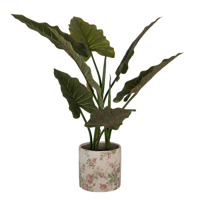 Pot de fleurs rond décor rose – Image 2