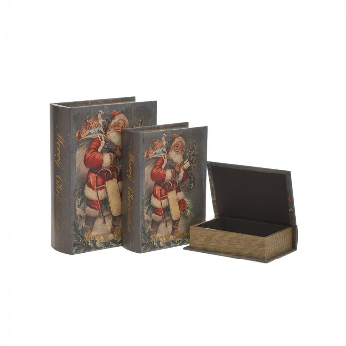 Set de 3 boîtes livres Père Noël
