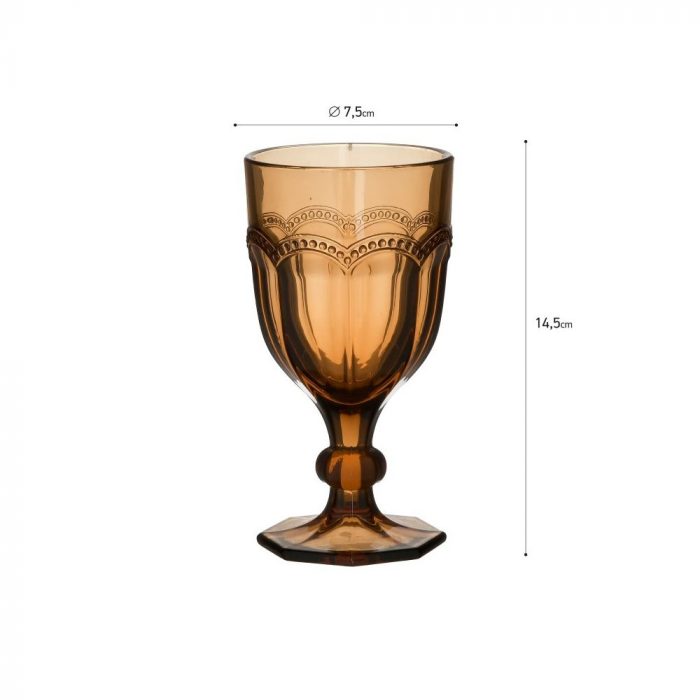 Verre à vin teinté ambre – Image 2