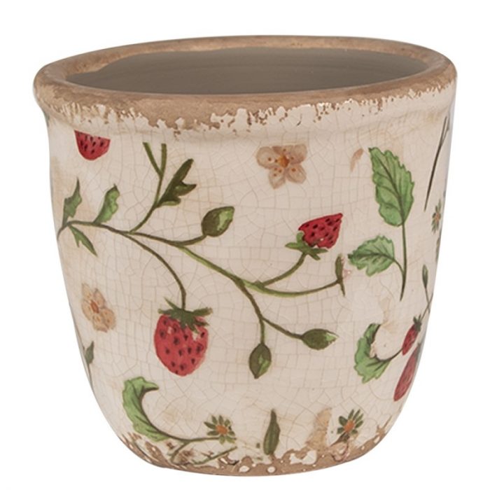 Pot de fleurs fraises