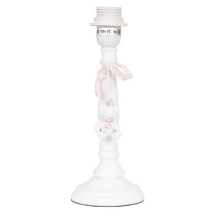 Pied de lampe en bois blanc