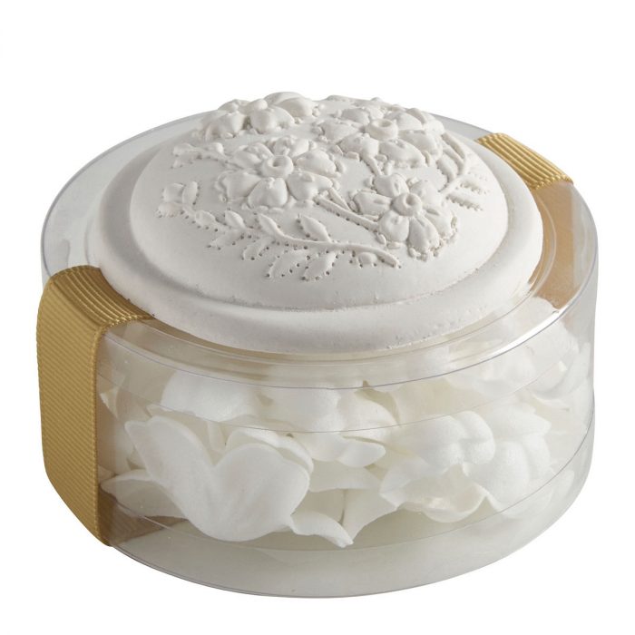Boîte de pétales de savon parfumés blancs - Parfum Rose