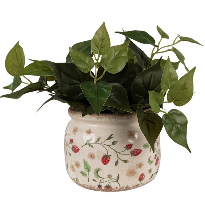 Pot de fleurs imprimé fraises – Image 2