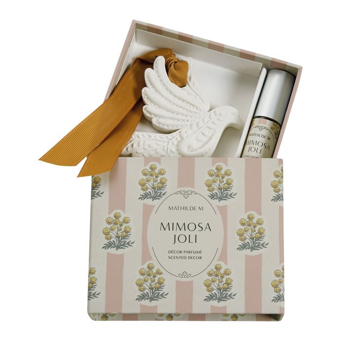 Décor parfumé Colombe et concentré de parfum 4 ml Soleil de Provence - Mimosa Joli