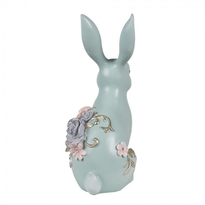 Lapin bleu en résine – Image 4