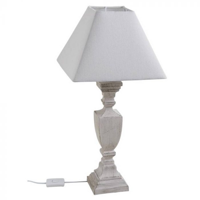 Lampe en bois pied carré