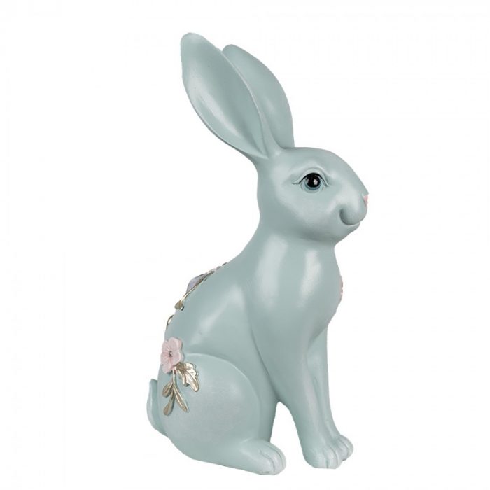 Lapin bleu en résine – Image 3