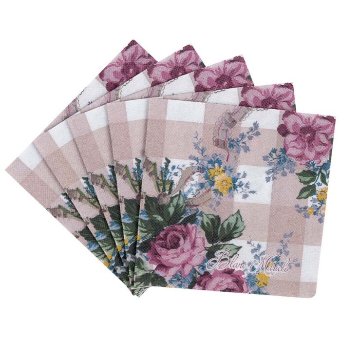 Serviettes en papier roses – Image 2
