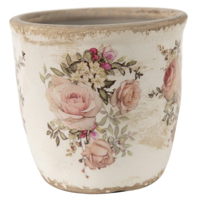 Pot de fleurs style romantique