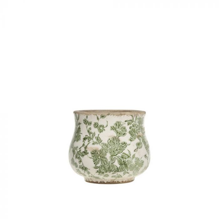 Cache-pot galbé olive