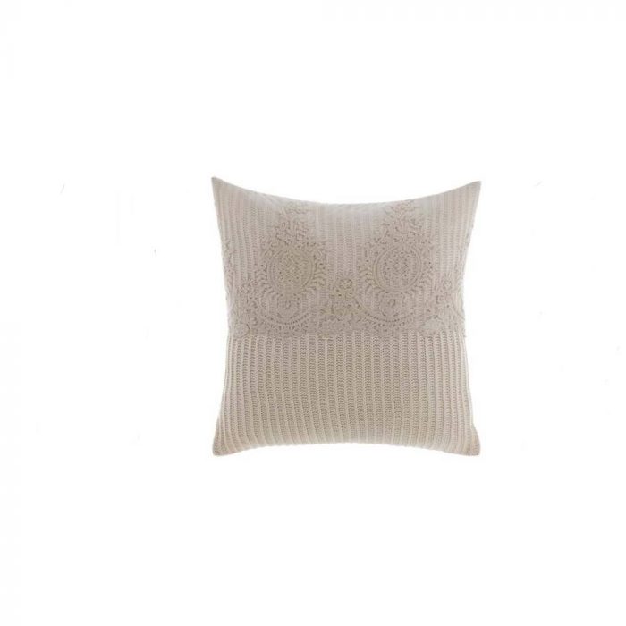 Coussin en coton avec dentelle