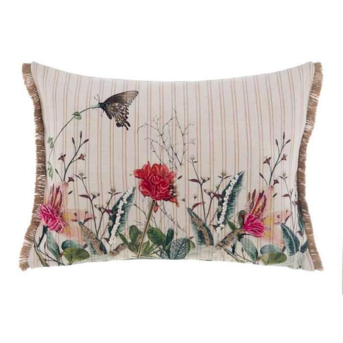 Coussin rectangulaire brodé
