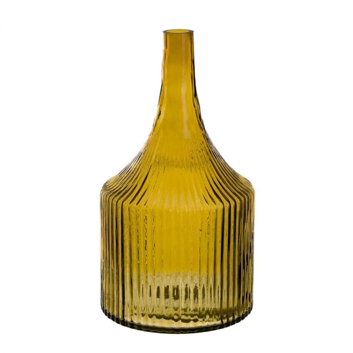 Vase rainuré ocre