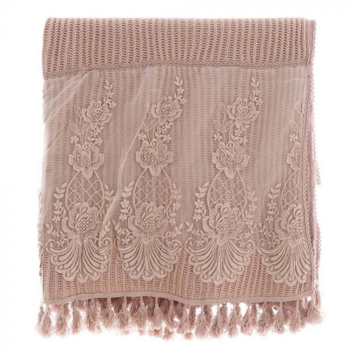 Jeté de lit rose