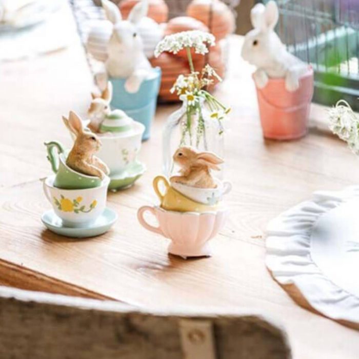 Décoration lapin seau orangé – Image 3