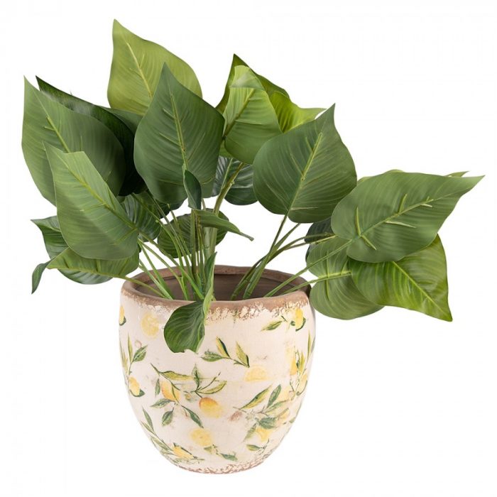 Pot de fleurs rond citrons – Image 2