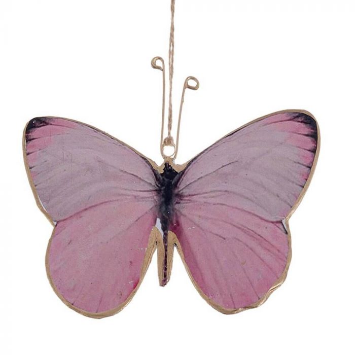 Papillon rose à suspendre