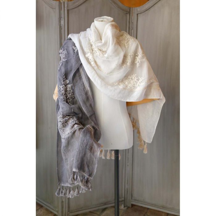 Foulard dentelle polyester