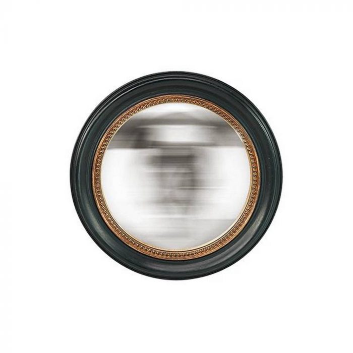 Miroir rond noir et doré