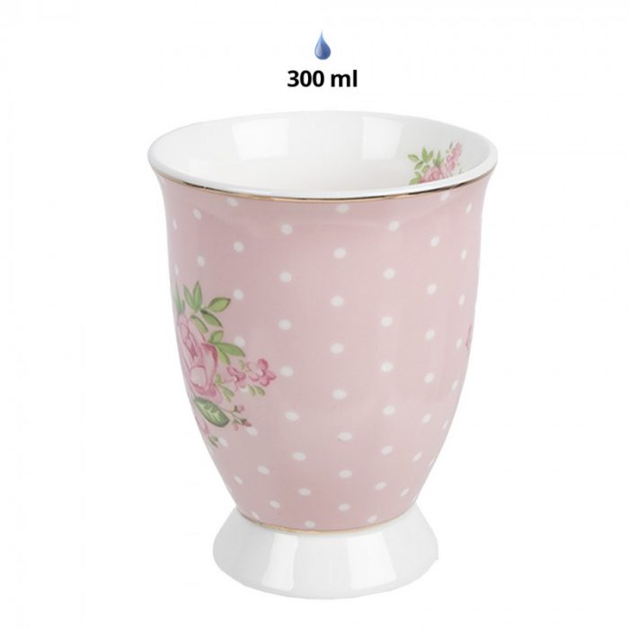 Mug en porcelaine rose – Image 2