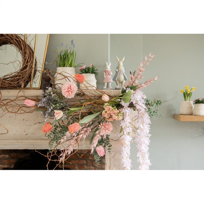 Bouquet de fleurs artificielles roses – Image 3