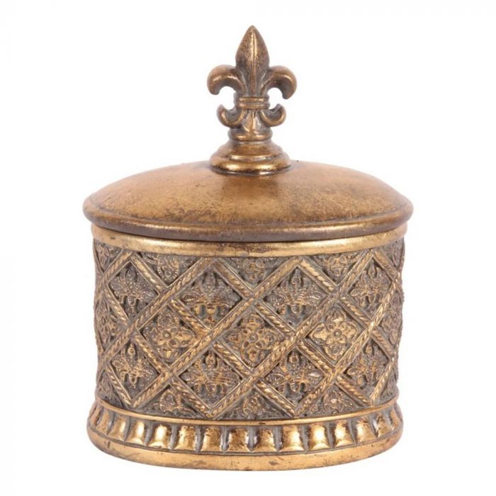 Boîte dorée avec couvercle
