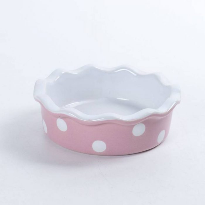 Petit plat à tarte rose et à pois – Image 2