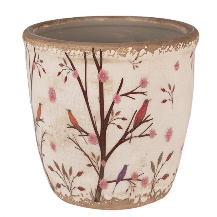 Pot de fleurs oiseaux