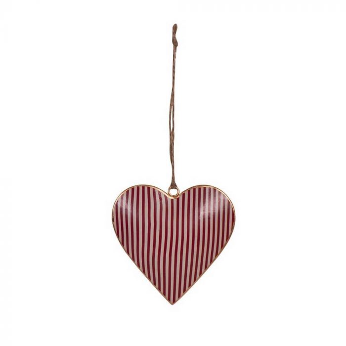 Coeur en métal Rayures