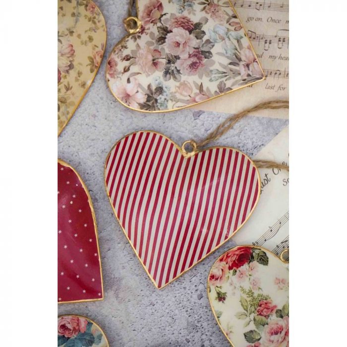 Coeur en métal Rayures – Image 2