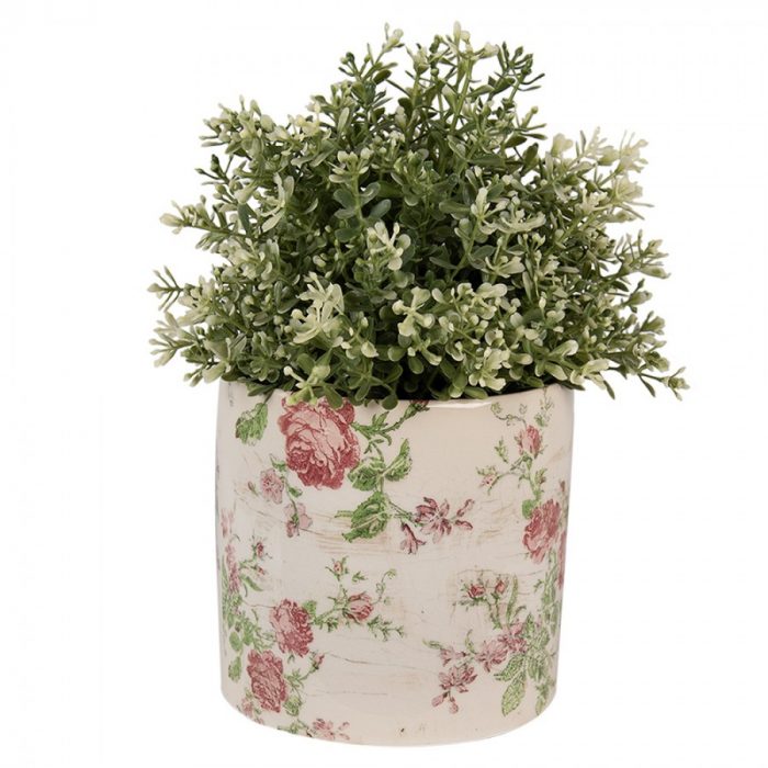 Pot de fleurs céramique roses – Image 2