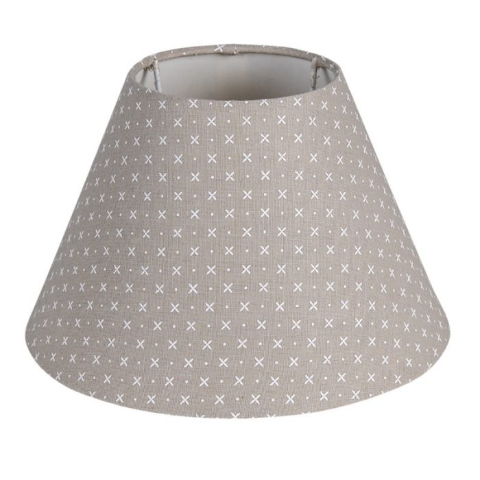 Abat-jour textile gris